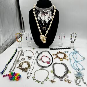 Vintage Jewelry Lot 30 PC Y2K Choker Rainbow Maximalism Juicy Victoria's Secret